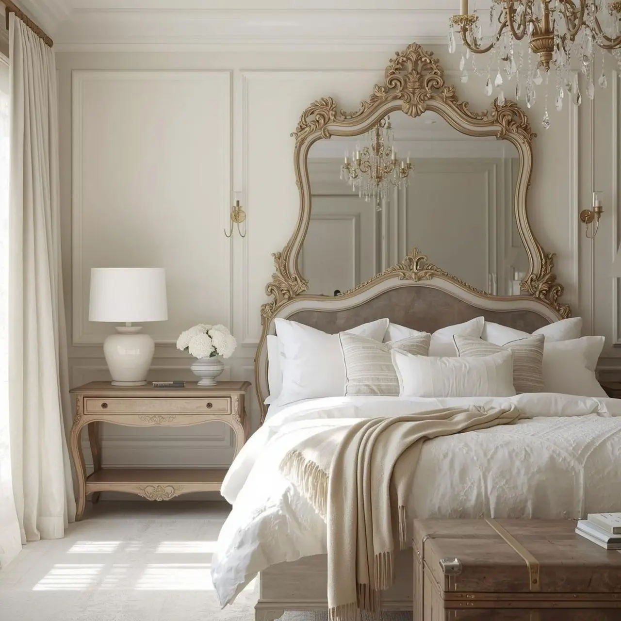 Chambre opulente et classique avec charme intemporel et opulence classique